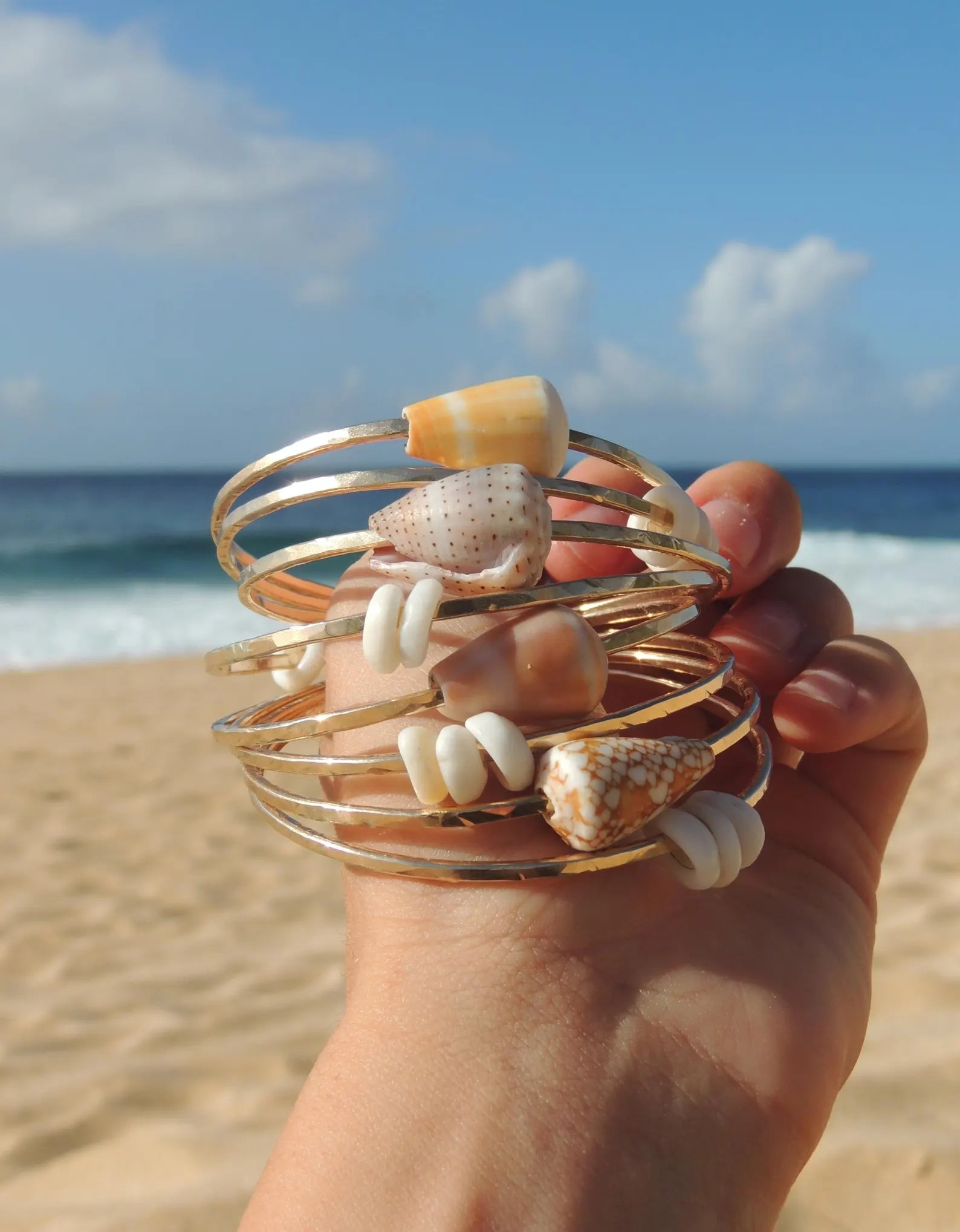 Hebrew Cone Shell Bangle