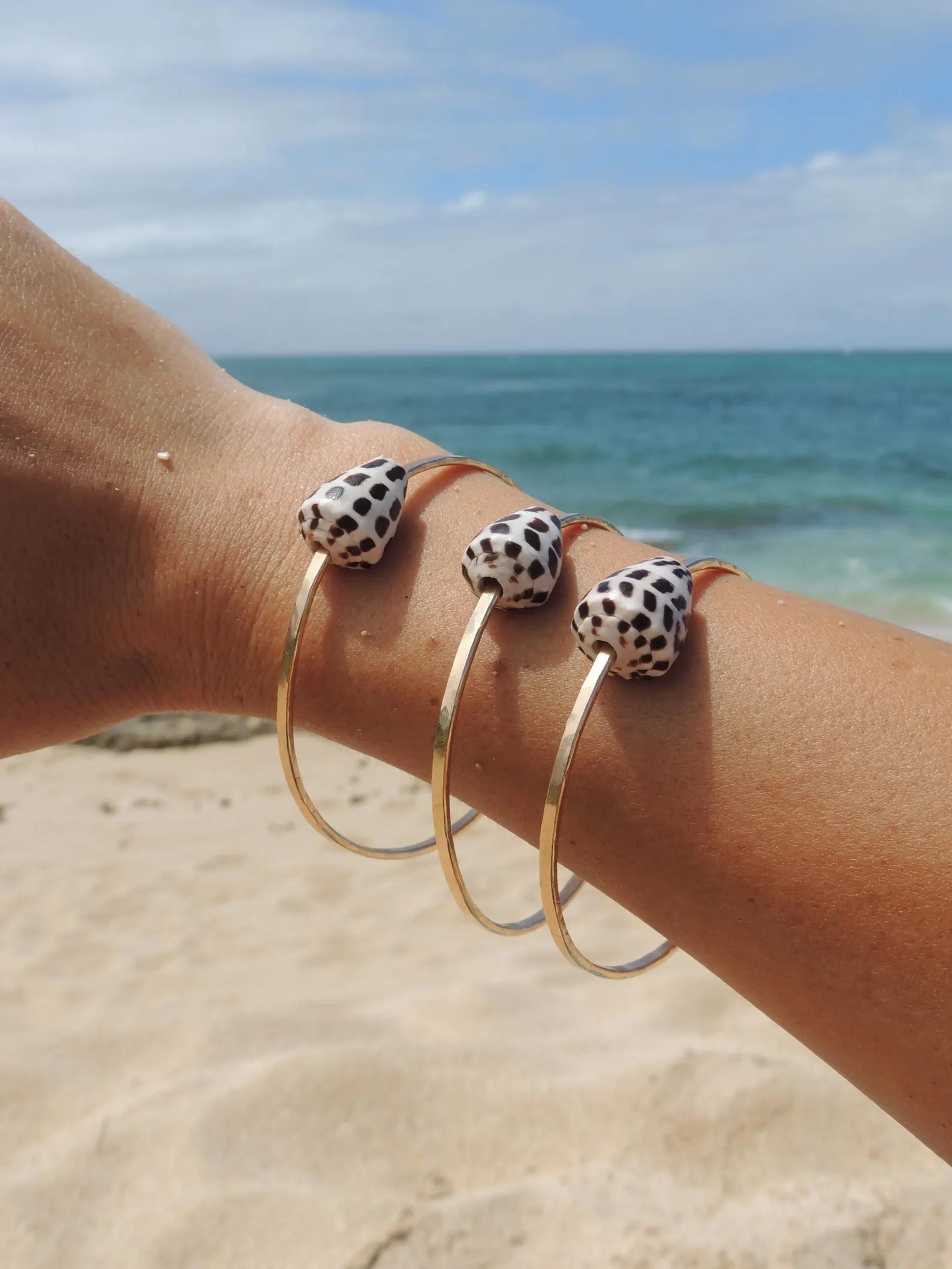 Hebrew Cone Shell Bangle
