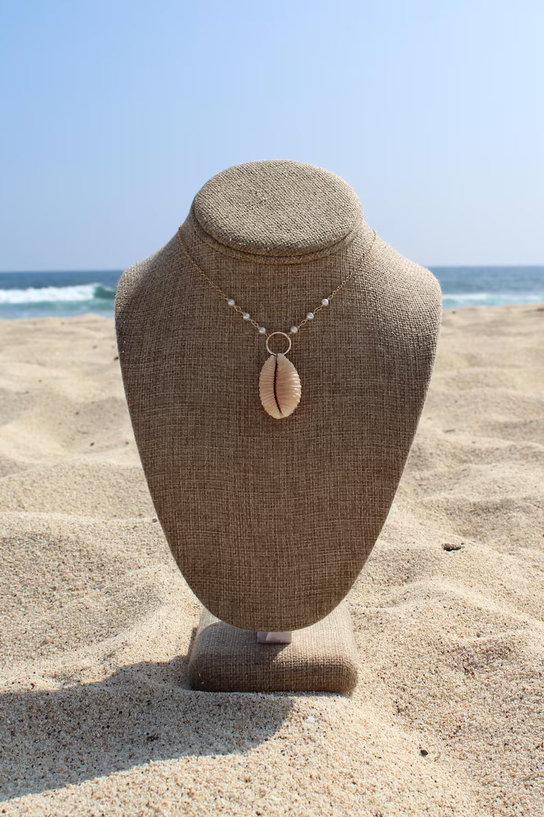 Granulated Cowrie Shell Necklace