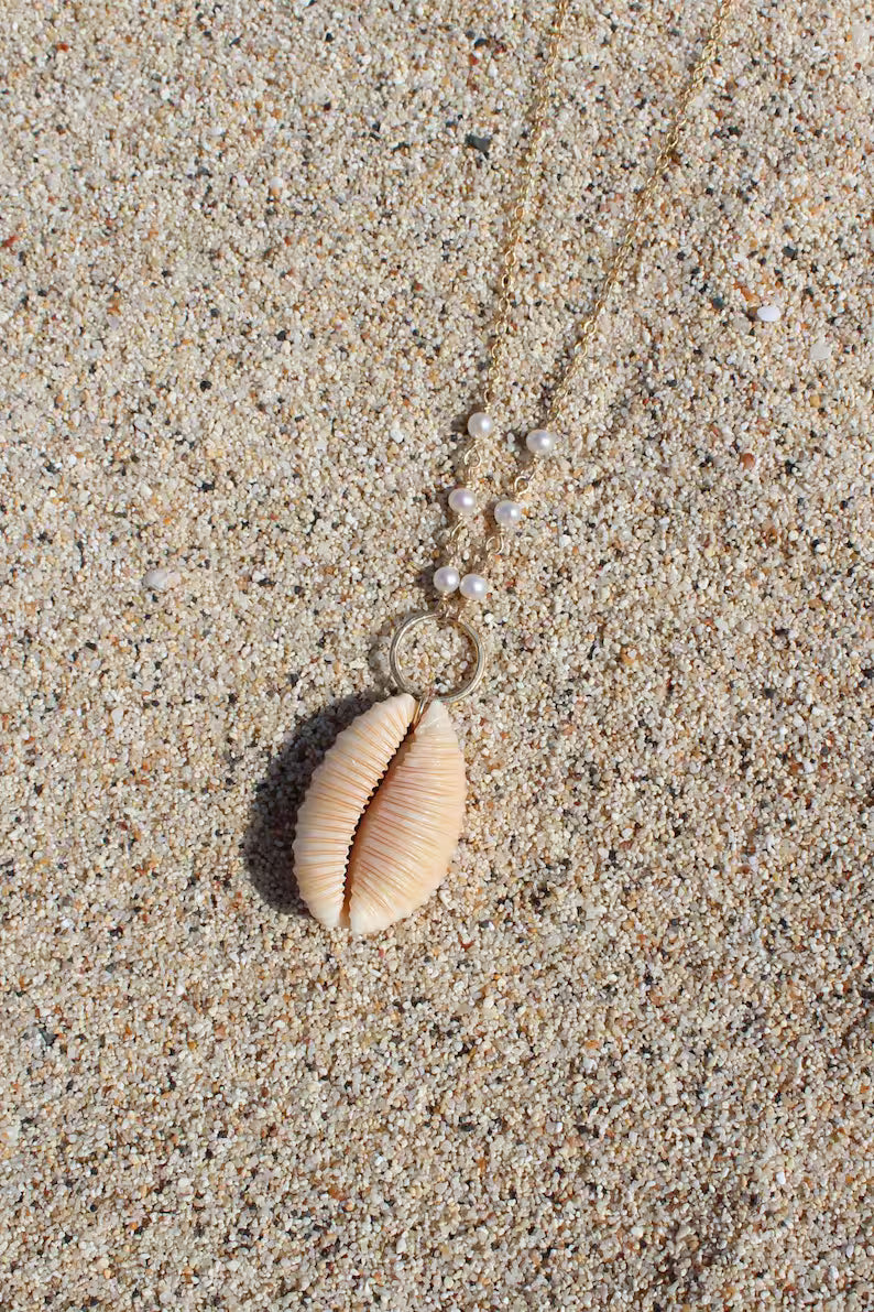 Granulated Cowrie Shell Necklace